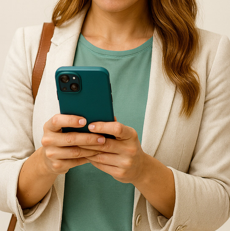 Person holding phone